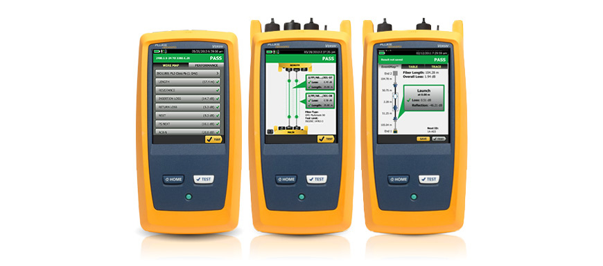 The Versiv Family of Products including the DSX-5000, CertiFiber Pro and OptiFiber Pro OTDR.