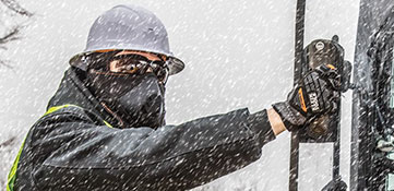 Man working in a industrial site