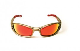 3M 11640-00000-10 Fuel Protective Eyewear Red Mirror Lens with Sand Frame (Pack of 10)-