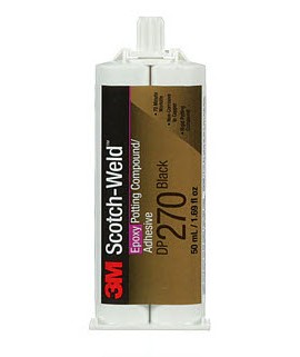 3M DP-270 Scotch-Weld Epoxy Adhesive, Black, 1.7 fl oz. (Pack of 12)-