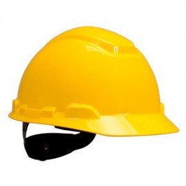 3M H-702R-UV Yellow Hard Hat with UVicator (Pack of 20)-