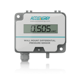 Accuenergy AcuPRE-WM-05-A-2 Wall Mount Differential Pressure Sensor with display, &amp;plusmn;1% FS accuracy, -0.50 to 0.50, -1.0 to 1.0, and -2.0 to 2.0&amp;quot;, 0 to 5 V DC-