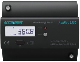 Accuenergy AcuRev 1312-mA-X0 DIN Rail Power/Energy Meter, 80/100/200 mA CT input-