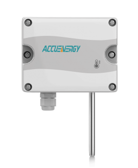 Accuenergy AcuTEMS-OA Series Temperature Transmitter with 1 k&amp;Omega; platinum RTD probe, 4 to 20 mA, outside-