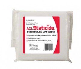 ACL Staticide 8044 Low Lint Wipes, 6&amp;quot; x 6&amp;quot;, 900 wipes-
