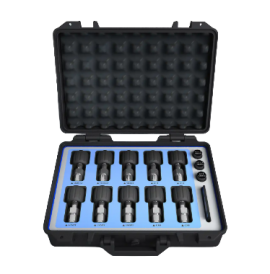 Additel 103 Series Adapter and Fitting with carrying case, 1/2&amp;quot; NPT male to female hand-tight quick connector, 10-piece-