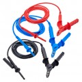 AEMC 2151.32 Test Leads with Hippo Clips for the 5050/5060/5070 &amp; 6505, Set of 3, Colour Coded, 25ft-