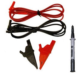 AEMC 2126.72 Replacement Leads with Alligator Clips and Probe for the the 6501, Set of 2, Colour Coded, 5ft-