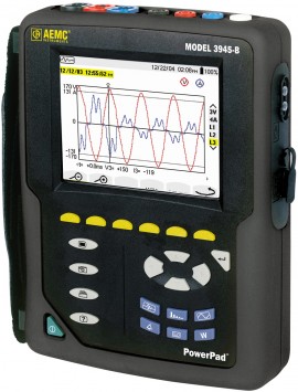 AEMC 3945-B PowerPad 3-Phase Power Quality Analyzer-