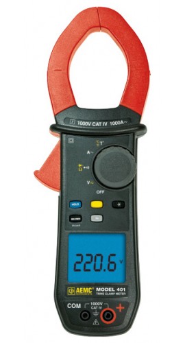 AEMC 401 True RMS Clamp Meter with Temperature, 1000V AC/DC, 1000A AC-