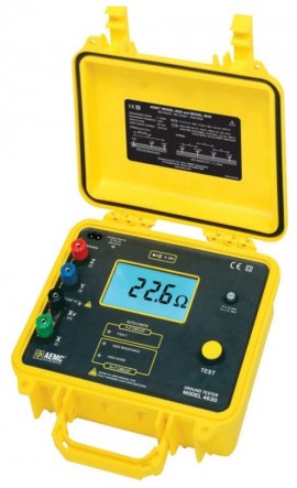 AEMC 4630 Ground Resistance Tester, 2000 &amp;ohm;, rechargeable battery-