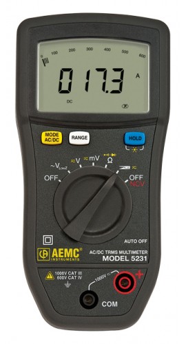 AEMC 5231 True RMS Multimeter with Non-Contact Voltage Detection-