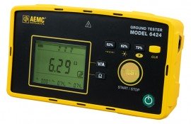 AEMC 6424 Ground Resistance Tester, 3-point, 0.1 to 600 VAC/DC-