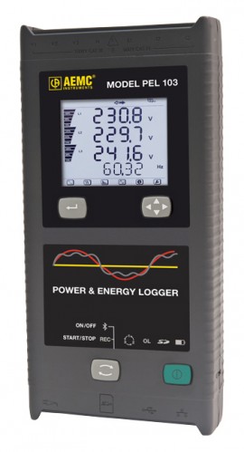 AEMC PEL 103 Power and Energy Data Logger with LCD, no sensors-