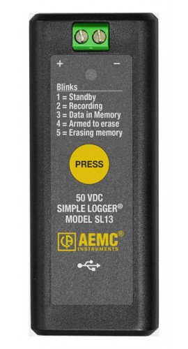 AEMC SL13 Simple Logger Data Logger, 50 VDC, Voltage-