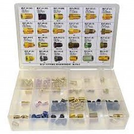 AGS BLFA-8 Brake Line Fitting Assortment, 3/16", 110-piece-