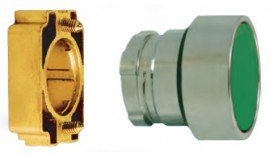 Altech 2AF3 Non-illuminated Metal Push Button with mounting bracket, 22 mm, flush-