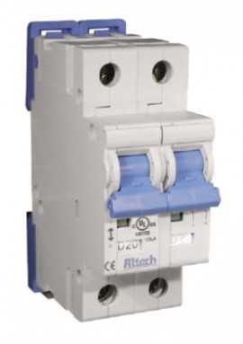 Altech 2GU20 G-Trip UL508 Circuit Breaker, two-pole, 20 A-