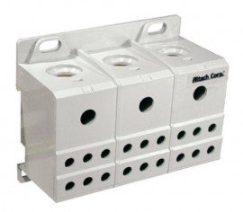 Altech 38075 Three-Phase Power Distribution Block, 115 A-