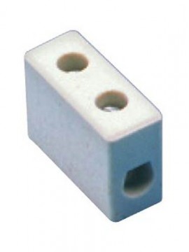 Altech CB4/2 Two-Pole Ceramic Terminal Block, free floating, 50-pack-