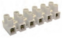 Altech HEIWPR/12 Flat Base Terminal Strip with wire protector, 12-pole, 0.31&amp;quot; spacing-