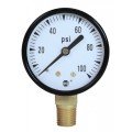 Ametek US 146002A Series P500 Pressure Gauge, 0 to 60 psi, 1.5&amp;quot; dial, &amp;frac18; NPT LM, painted black steel case and friction ring-