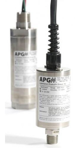 APG PT-400-L1-15-PSIA-E19-5-P0-N0-M1-S0 Intrinsically Safe Pressure Transducer, 0-15 PSI, Absolute-