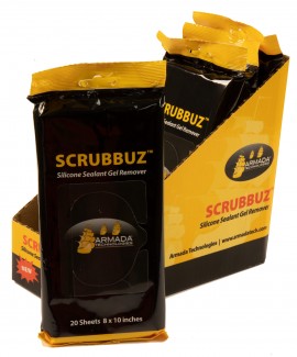 Armada Scrubbuz&amp;trade; Silicone Sealant Gel Removing Wipes, 10-pack-