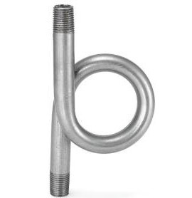 Ashcroft 02-1100-A-02 Pigtail Siphon, &amp;frac14; NPT male, stainless steel-