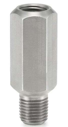 Ashcroft 02-1106-S-25 Pulsation Dampener, &amp;frac14; NPT male, 303 stainless steel-