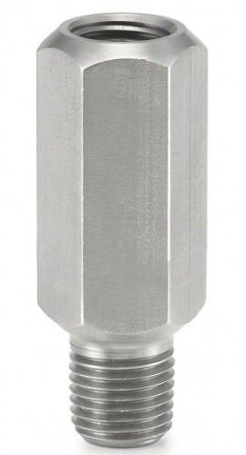 Ashcroft 04-1106-S-50 Pulsation Dampener, &amp;frac12; NPT male, 303 stainless steel-