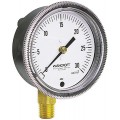 Ashcroft 1490 Pressure Gauge, 0 to 300 IW, 2.5&amp;quot; dial, &amp;frac14;&amp;quot; NPT male center back, black, glass filled polysulfone-