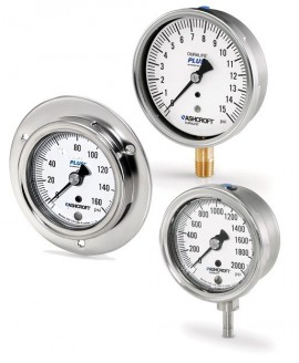 Ashcroft 1009 25 Series Stainless Steel Case Pressure Gauge with 2.5&quot; Dial-