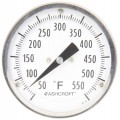 Ashcroft 30EI60R04050/550F Bimetal Thermometer, 1/2  NPT, 50 to 550&amp;deg;F-