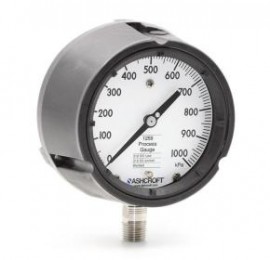 Ashcroft 1259 Pressure Gauge, 0 to 300 psi, 4.5&amp;quot; dial, &amp;frac12; NPT male lower, PBT polybutylene terephthalate-