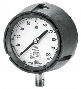 Ashcroft 1259 Pressure Gauge, 30&amp;quot;HG/60PSI, 4.5&amp;quot; dial, &amp;frac12; NPT male lower, PBT polybutylene terephthalate-