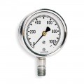 Ashcroft 1008 Pressure Gauge, 0 to 100 psi, 2.5&amp;quot; dial, &amp;frac14;&amp;quot; NPT male lower, SS housing-