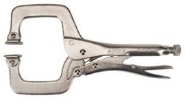 Aurora Tools TJZ097 C-Clamp Locking Pliers with Swivel Pads, 11&quot;-