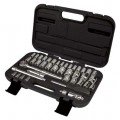 Aurora Tools TLV360 41-Piece SAE/Metric Socket Set, 1/4&quot; and 3/8&quot; Drive-