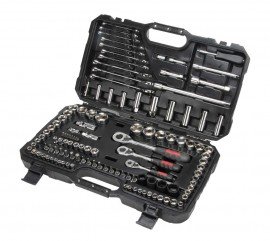 Aurora Tools TLV361 120-Piece SAE/Metric Socket Set, 1/4", 3/8" and 1/2" Drive-