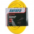 Aurora Tools XC496 Extension Cord with light indicator for outdoor, SJTOW, 12/3 AWG, 15 A, 100'-