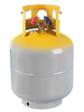 Bacharach 2034-0071 Refrigerant Recovery Cylinder with Float Switch, 50lbs, DOT Approved-
