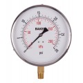 Baker 421AVND Series Pressure Gauge, 0 to 30 psi/0 to 200 kPa, 4.5&amp;quot; dial, &amp;frac14;&amp;quot; NPT bottom, SS housing-