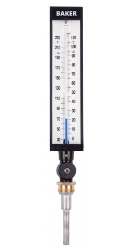 Baker 9VU35-305 Industrial Thermometer, 30 to 300&amp;deg;F/0 to 149&amp;deg;C-