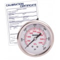 Baker AHNC Series Liquid Filled Pressure Gauge, 0 to 6000 psi/0 to 42,000 kPa, 2.5&amp;quot; dial, &amp;frac14;&amp;quot; NPT back, SS housing,-