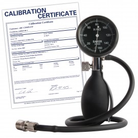 Baker B1600-NIST Squeeze Bulb Pressure Calibrator, 0 to 160 inH&lt;sup&gt;2&lt;/sup&gt;O-