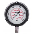 Baker LF45 Series Liquid Filled Pressure Gauge, 0 to 10,000 psi/0 to 70,000 kPa, 4.5&amp;quot; dial, &amp;frac14;&amp;quot; NPT bottom, impact resistant phenolic case-