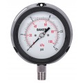 Baker LF45 Series Liquid Filled Pressure Gauge, 30&amp;quot;-0 to 15 psi, 4.5&amp;quot; dial, &amp;frac14;&amp;quot; NPT bottom, impact resistant phenolic case-