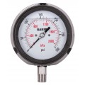 Baker LF45 Series Liquid Filled Pressure Gauge, 0 to 300 psi/0-2100 kPa, 4.5&amp;quot; dial, &amp;frac14;&amp;quot; NPT bottom, impact resistant phenolic case-