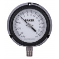 Baker LF45 Series Liquid Filled Pressure Gauge, 30&amp;quot;-0 to 30 psi, 4.5&amp;quot; dial, &amp;frac12;&amp;quot; NPT bottom, impact resistant phenolic case-